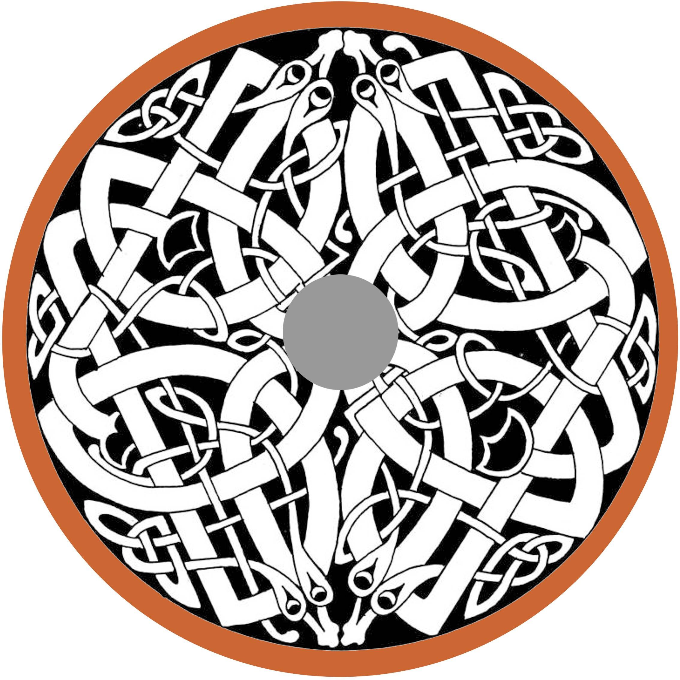 Dragon Viking Shield Pattern, Norsman shield, Wall decor, Larp and