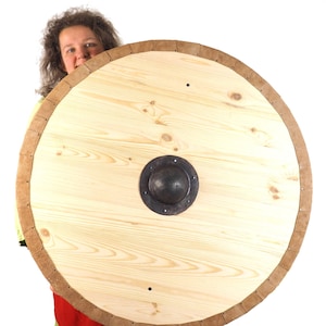 Huge custom pattern Viking Shield, 36 inch, Blank surface, Norsman shield, Wall decor, Larp and reenactment, SCA ready,