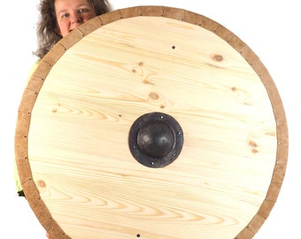 Huge custom pattern Viking Shield, 36 inch, Blank surface, Norsman shield, Wall decor, Larp and reenactment, SCA ready,