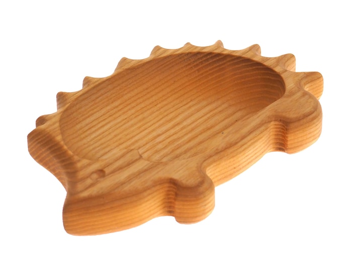 Small wooden tray, hedgehog shape, beechwood tray, decorative,fruits tray, viking dishes, medieval, larp, SCA, handmade, personalised