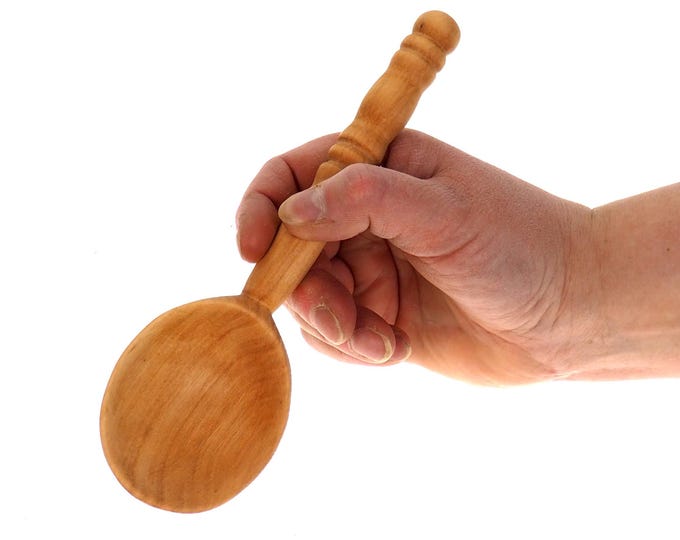 Hand Turned Birch Wood Small Spoon, Viking, Medieval Cutlery, SCA, Personalized