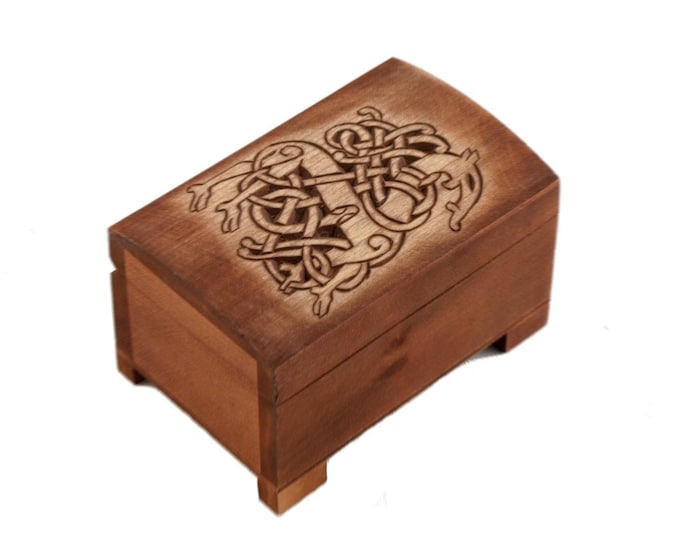 wooden historical jewelry box