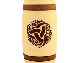 Triple Horn of Odin Hand Carved Wooden Beer Mug 0.5l 17 oz