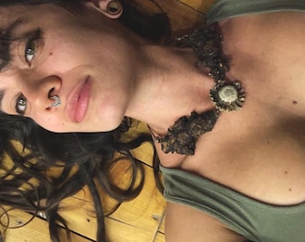 Burr chocker- antler necklace- root necklace