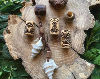 Shells -eye - dread beads