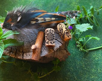 Feathers -dread beads