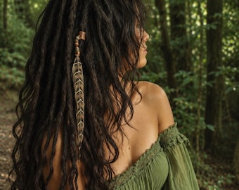 Dread bead with feather