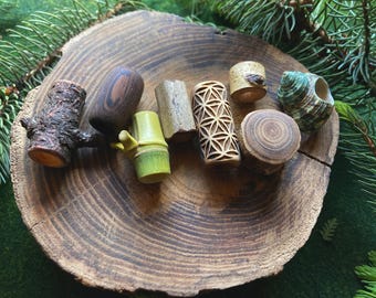 Green snail - dread beads