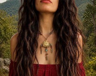 Burr Pendant- bone necklace