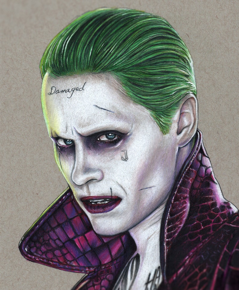 The Joker 2016 Jared Leto Suicide Squad Illustrated image 1.