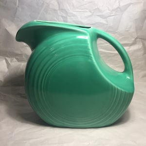Vintage Homer Laughlin Fiesta Original Light Green Disc Pitcher