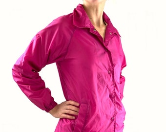 Current Seen Hot Pink Nylon With Cotton Lining Windbreaker