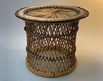 Wicker Rattan 10.5" Small Plant Stand