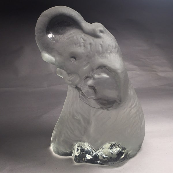 Viking Glass Elephant Bookend