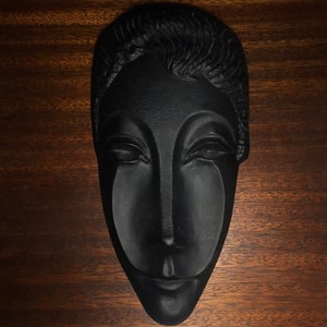 Evaline Sellors Mid Century Modern Cast Metal Wall Sculpture “Miss Letitia”