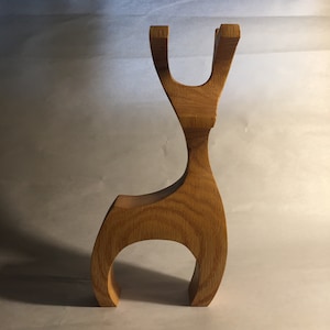 Modern Stylized 9-5/8" Wood Deer
