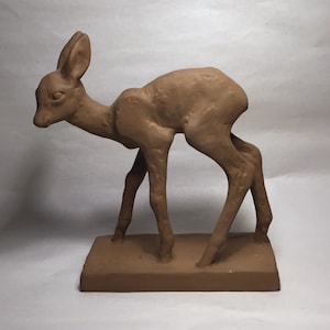 Else Bach for Karlsruher Majolika Keramik Deer German Bambi