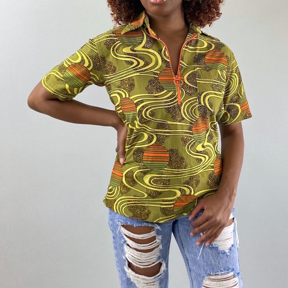 Edward's Custom Taylor Top with Mod Half Zipper F… - image 1