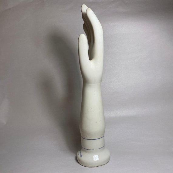 Hand statue フランスアンティーク Glove Mold Vintage Porcelain Hand Glove Mold Nickel Plated Jewelry