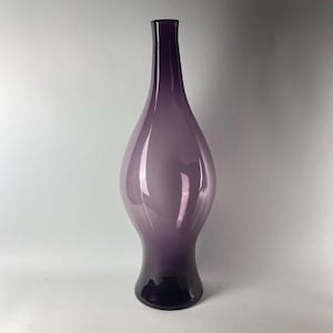 Joel Myers for Blenko Glass 6535 Plum Architectural Decanter without Stopper
