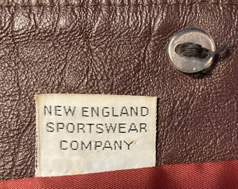 Leathers by New England Sports Wear Company Women s Brown Leather Sports Wear Jacket Etsy