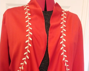Boléro rouge pour femme (taille UK 14-16)
