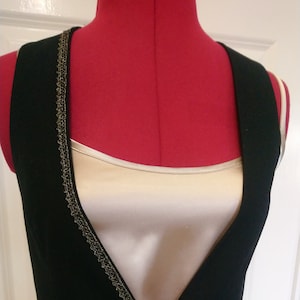 Ladies Black Waistcoat (UK Size 8)