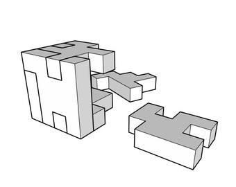 3D Puzzle Cube PDF Download Plans and Template