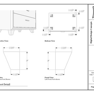 Mid-Century Modern Nightstand Plans Downloadable PDF woodworking plans image 5