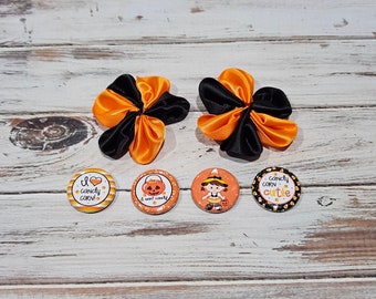 Halloween Flower and Buttons Set