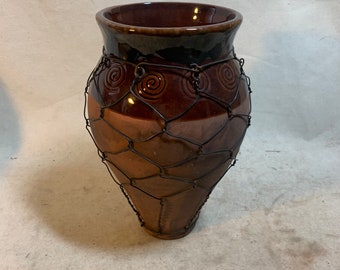 Brown Ceramic Pottery Vase