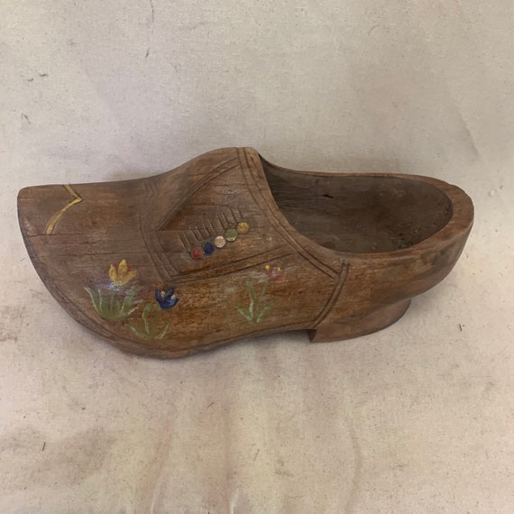 Hand Painted Wooden Clog - image 1