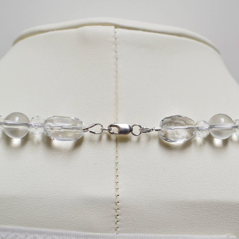 Handmade Jewelry Bridal Gift for Her Handmade Necklace with Clear Premium Natural Rock Crystals Handmade Gift