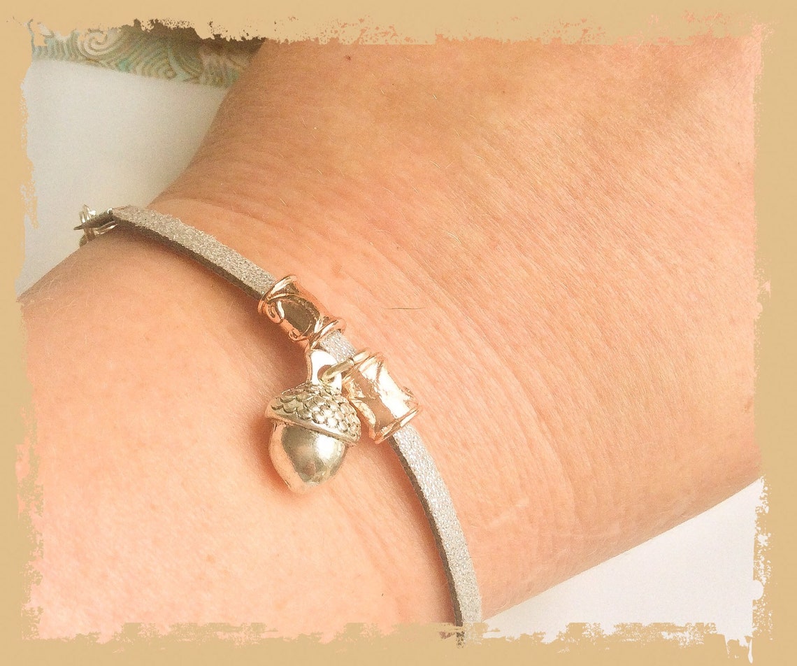 Acorn bracelets acorn jewellery silver acorn gift fall Etsy