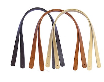 1 Pair 60cm/23.6 inch PU Leather Bag Handles, Synthetic Leather Handles, Shoulder handbags Handles