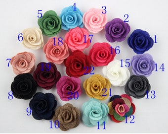 1,6 "Rosen-Blume für Haarschmuck handgemachte gerollte Rosetten für Haarspange oder Stirnband DIY