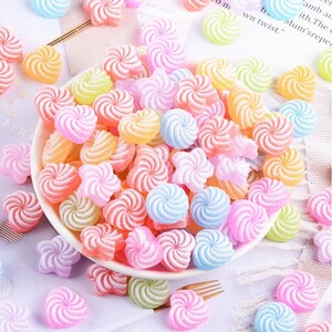 Candy Resin pentagramme coeur Charmes cabochons Ornement ou Scrapbook bricolage Crafts