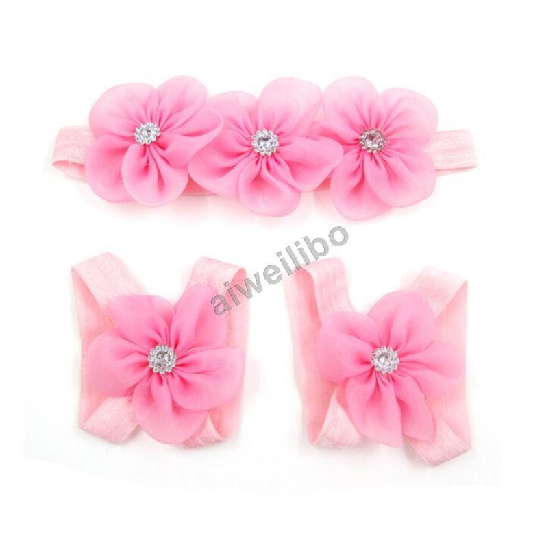 baby barefoot sandals and headband