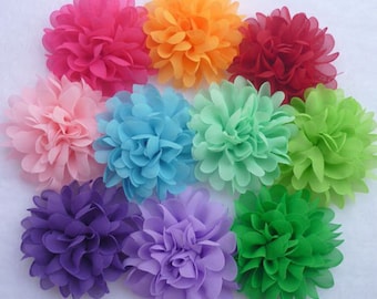 3.93 "Chiffon-Blume für Haarschmuck künstliche Stoffblumen für Stirnbänder