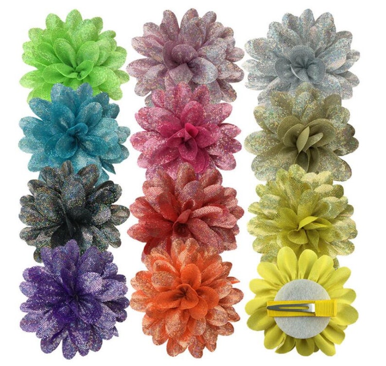 Fashion Fabric Hair Flowers for Hair Clips/hairpins Vintage Etsy