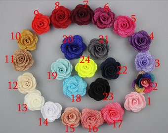 Stoffrosen 2,5 cm, Chiffonrosen, Stoffrosen zum nähen, Stoffblumen nähen