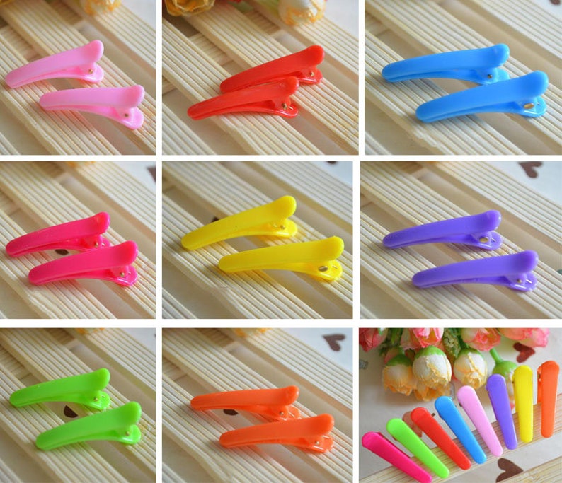 3.5cm Candy Plastic Hair Clips Small Alligator Clips DIY Etsy