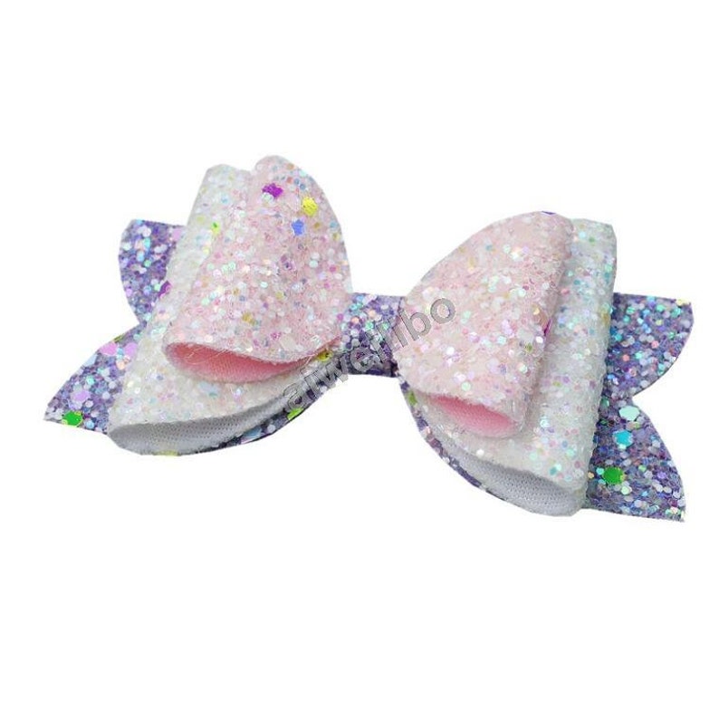 Glitter Hair Bow Clip.glitter Hair Bows Girls Hair Bow Bows Etsy