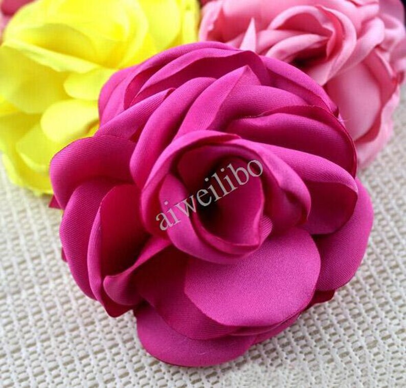 Fabric Flower Flower Appliques Flowers For Crafts Flowers Etsy