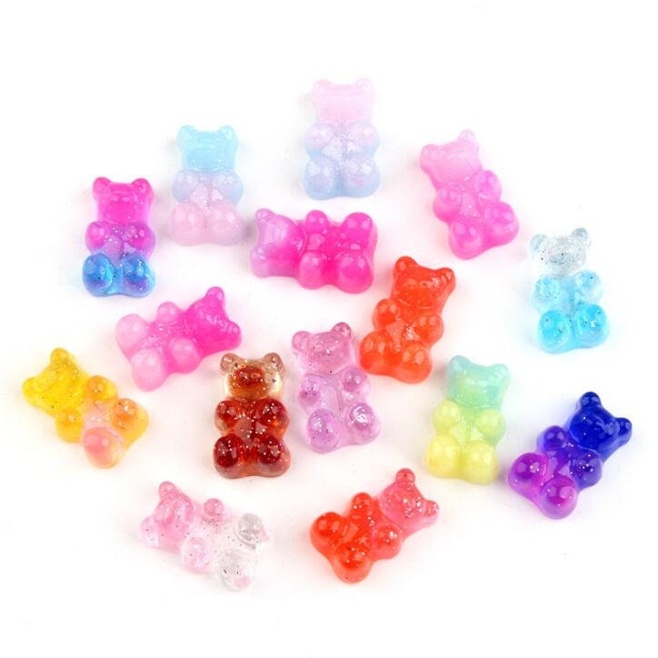 Bears Resin Slime Charms cabochons Ornament or Scrapbook DIY Crafts