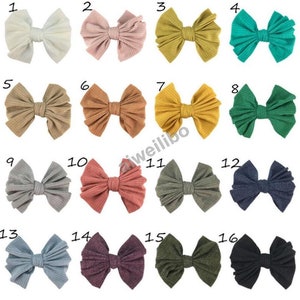 Fabric Bow Knot, Soft Fabric Toddler Bow, Baby Hair Bows, Wholesale Bow WH100060