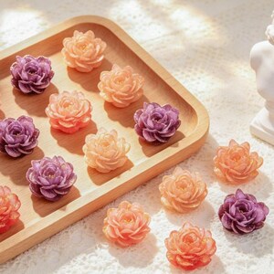 Resin Craft Flowers Resin Flower Flatback Cabochon Stone Scrapbook DIY Wedding Flower Crafts