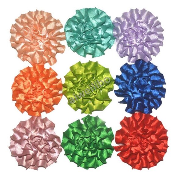 Satin Ribbon Flower Fabric Flowerdiy Flower Headband & Etsy