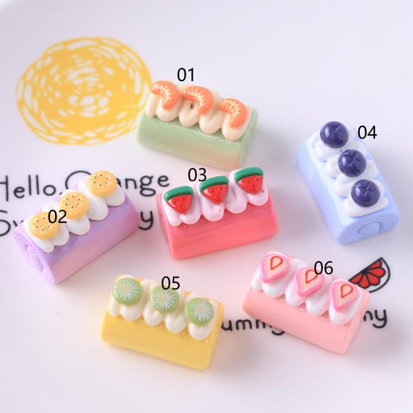 Resin cake food cabochon scrapbook kawaii DIY embellishments accessories