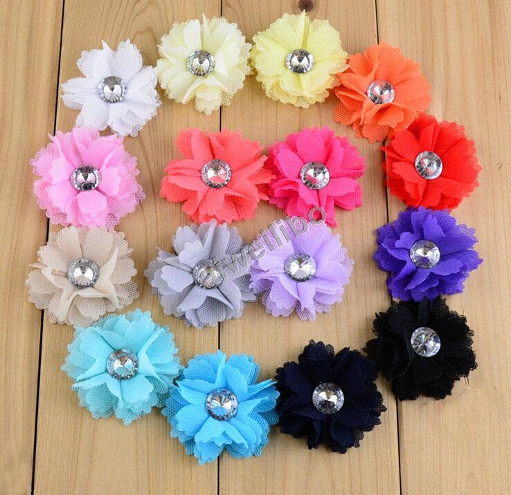 Mesh Flower and Rhinestone Center Mesh Flowers Fabric Etsy